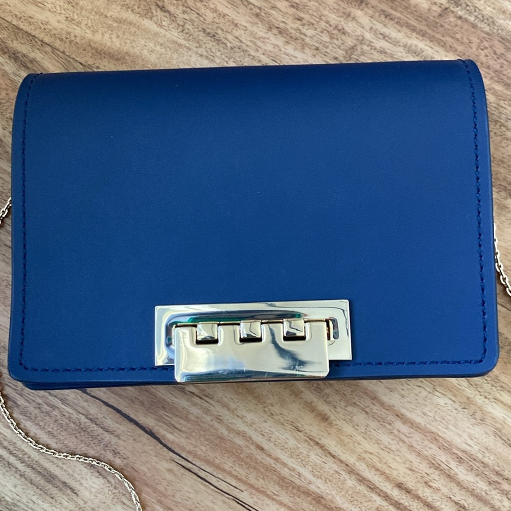 ZAC Zac Posen Mini Eartha Cross Body Chain Bag - Deep Blue